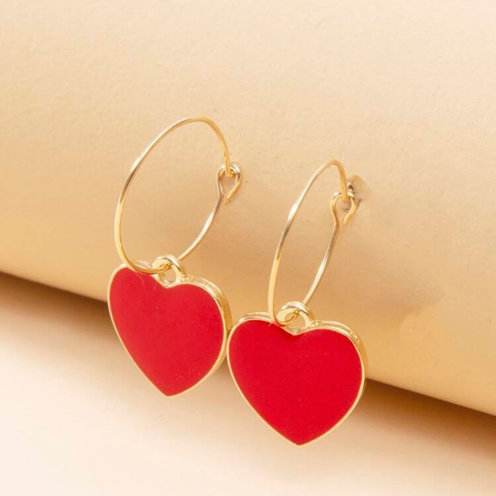 🔸Heart Charm Hoops🔸